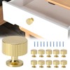 Palmcee 10 Pieces Door Knobs, Gold Round Drawer Knobs with