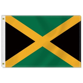 2×3 FT Jamaica Flag,Medium 60×90 CM Jamaican Outdoor Banner,100D Decor,Doube Side Printing For Patio Garden With Brass Gromment