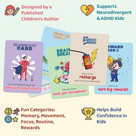 Homework Helpers Flash Cards – 54 Educational Activity Cards for Kids | SEN-Friendly, Focus-Boosting Homework Support Tool for Ages 6+