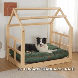 Bedsure Waterproof Dog Beds for Extra Large Dogs - 4 Inch Thicken Up to 100lbs XL Pet Mat Pillows with Removable Washable Cover, Green