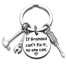 Nimteve Grandad Keyring from Granddaughter Grandson Grandad Keychain Father's Day Gifts for Grandad Christmas Birthday Gifts for Grandpa