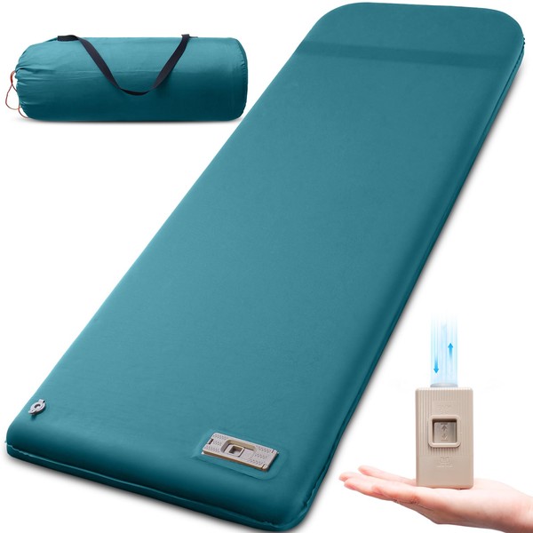 TPYOCQU Self Inflating Sleeping Pad with Electric Pump, 3.15" Ultra-Thick