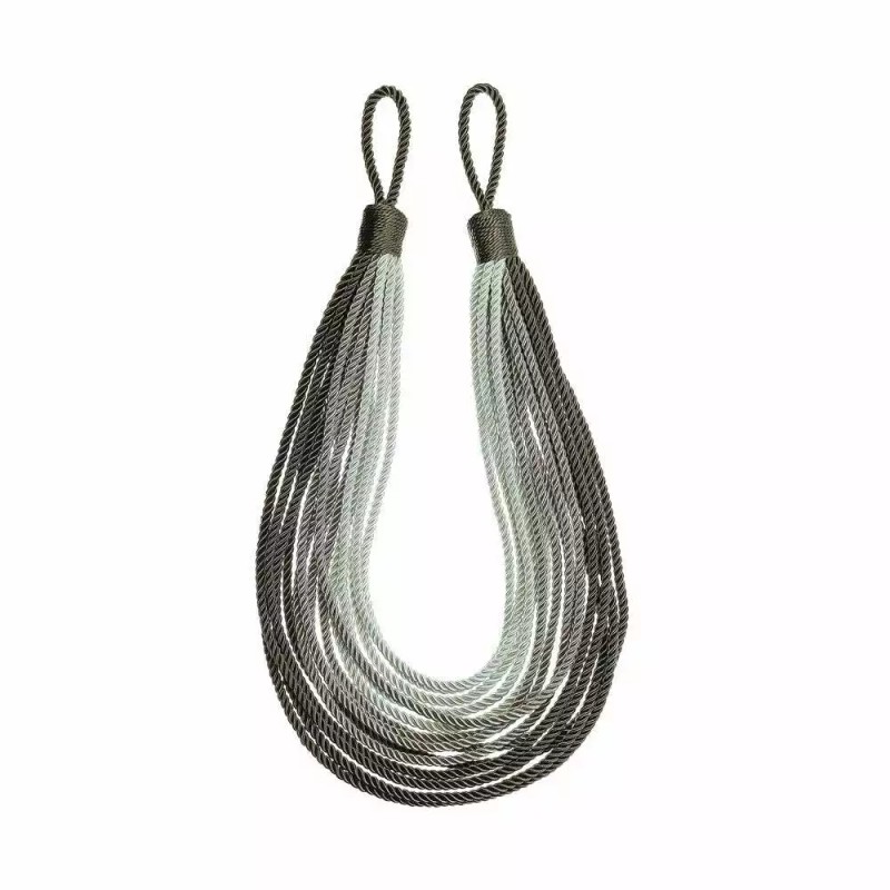 Brielle Home Venetian Braided Ropes Curtain Tieback Window Panels in