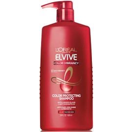 L'Oréal Paris Elvive Color Vibrancy Protecting Shampoo, for Color Treated Hair, Shampoo with Linseed Elixir and Anti-Oxidants, for Anti-Fade, High Shine, and Color Protection, 28 fl. oz.