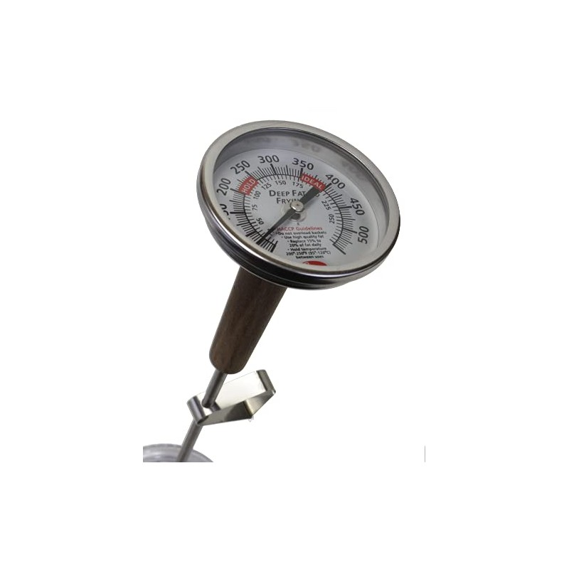 Cooper-Atkins Stainless Steel Bi-Metals Kettle Deep-Fry Thermometer, 50 to 550