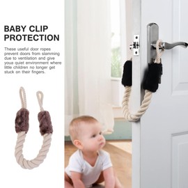 Ceeyoll Pack of 2 Door Cord Clamp Protection, Door Stopper Latch Cotton, Door Cords Door Stopper for Doors Pets and Children Finger Protection, and Children Finger Protection Door Slamming