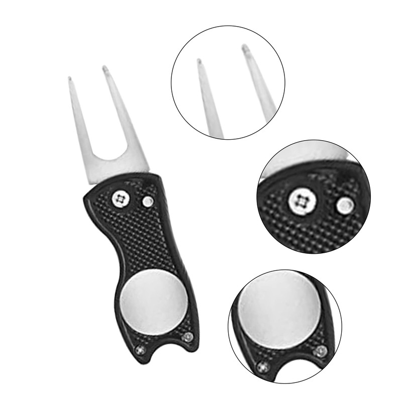 Stainless Steel Golf Divot Repair Tool 1Pcs Foldable Golf Divot