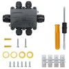 MAKERELE Junction Box Outdoor Waterproof IP68 6Way Open Splice Junction