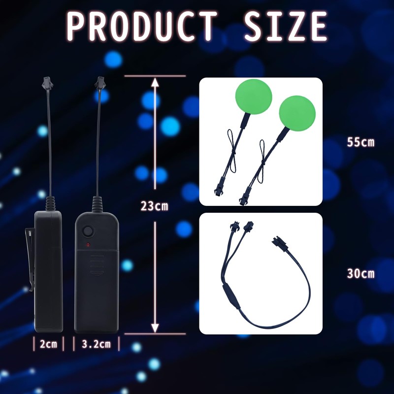 YnGia 2 Pieces 50mm Luminous LED Eyes EL Panel Light