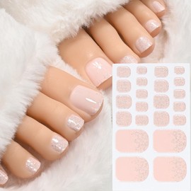 22Tip Pegatinas Brillantes Para Uñas De Los Pies | Pegatinas De Gel De Cobertura Total Para Uñas, Pegatinas Coloridas Para Uñas De Los Pies