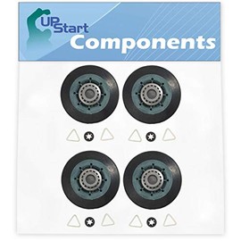 4-Pack W10314173 Dryer Drum Roller Replacement for Whirlpool WED8000DW3 Dryer - Compatible with WPW10314173 Roller Drum Support Kit