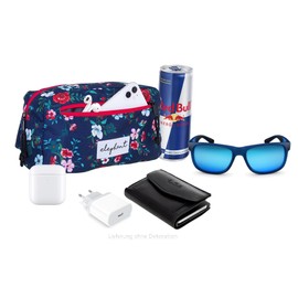 Waist Bag Bum Bag Outdoor Women Men Hip Bag Fanny Pack Large Urban Pouch Sport Cross Bag Elephant Travel Waist Bag, Blue Flower (Blue) 13021, Bum bag with strap