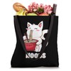 Noods - Cute Cat Eating Ramen Noodles Tote Bag