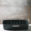 HAPPIELS 17 x 13 inch Roasting Pan with Rack, 20-25