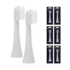 6x Megasonex Flat Soft Brush Heads