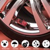MEAJOO 6PCS Crown Tire Valve Stem Caps, with O Rubber