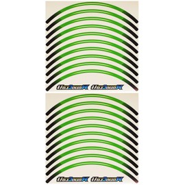 MonoCraft Universal 12 Inch Rim Sticker Set Type-01, Width 8mm (Green) MC-12IN_01-G