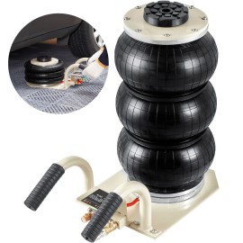 3 Ton/6600 Lbs Triple Bag Air Jack Fast 3-5s Lifting 17.7 Inch/450 mm Lift Six Steel Pipes Car Jacks"Default: Default