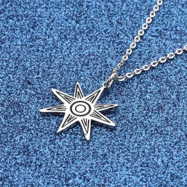 WUSUANED Ishtar Star Necklace Inanna Goddess Jewelry Mythology Goddess Gift Ishtar Assyrian Star gift (Ishtar Star Necklace)
