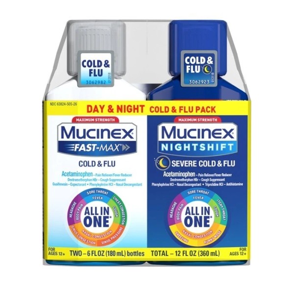 Mucinex Fast-Max Day Time & Night Time Cold & Flu