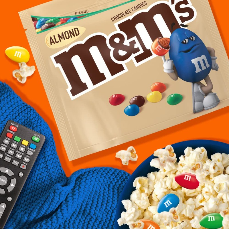 M&M’S Almond Milk Chocolate Candy, Sharing Size, 8.6 Ounce, Chocolate