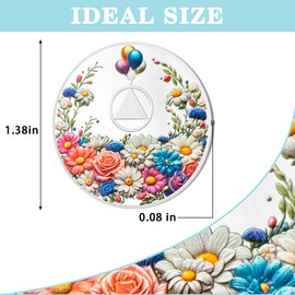 AA Sobriety Coins - Recovery Sober Chips with Serenity Prayer Alcoholics Anonymous Tokens Gifts for Men & Women