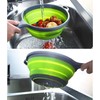Collapsible Colander with Long Handle for Draining Pasta, Fruits and
