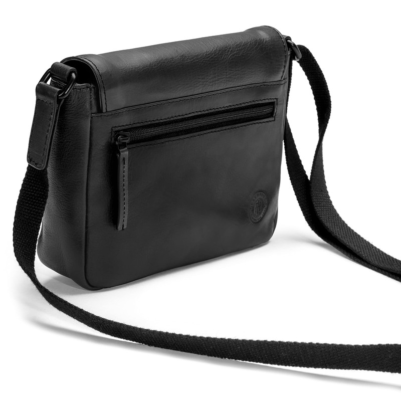 FARMHOOD Memphis Unisex Leather Shoulder Bag, Crossbody Bag with Zip