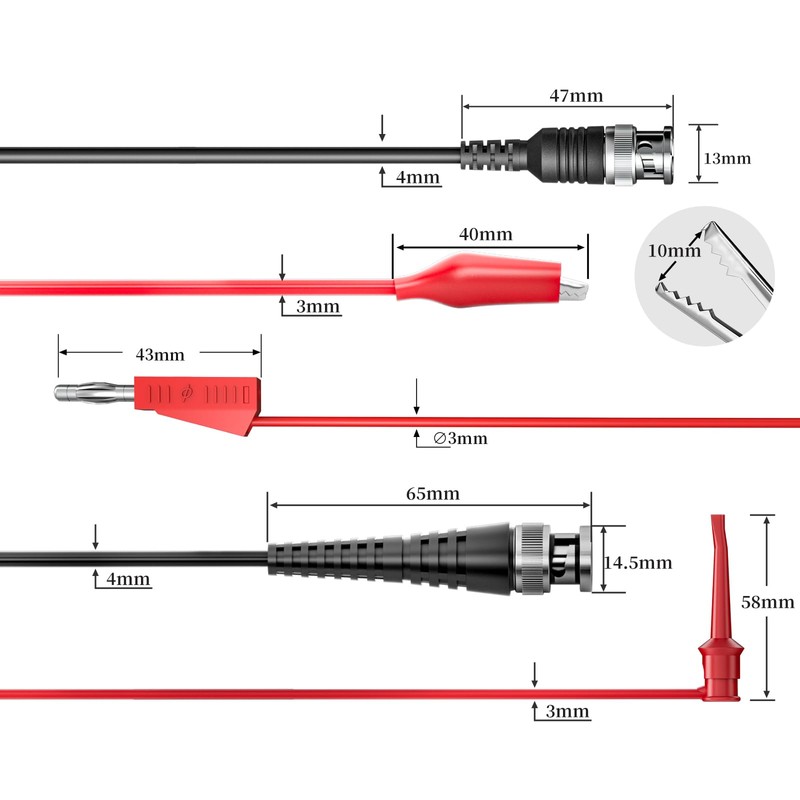 Goupchn Universal Oscilloscope Probes with Accessories Kit 100MHz 1X 10X