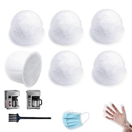 Replacement Water Filter Pods Compatible with Wolf Gourmet Coffee Maker System WGCM100S WGCM110S WGCM120S, Activated Carbon Coffee Filters, Compared to Part WGCM350, 6-Pack