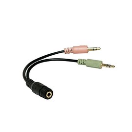 Logilink CA0020 Audio Adapter 3.5 Stereo 4P Female to 2 x 3.5 Stereo Male 0.15 m Black
