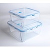 HUSANMP Large Borosilicate Tempered Glass Food Storage Containers with BPA-Free