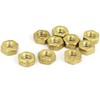 TA-VIGOR 10Pcs Hex Nuts, M4 Self Locking Nuts, Brass Machine