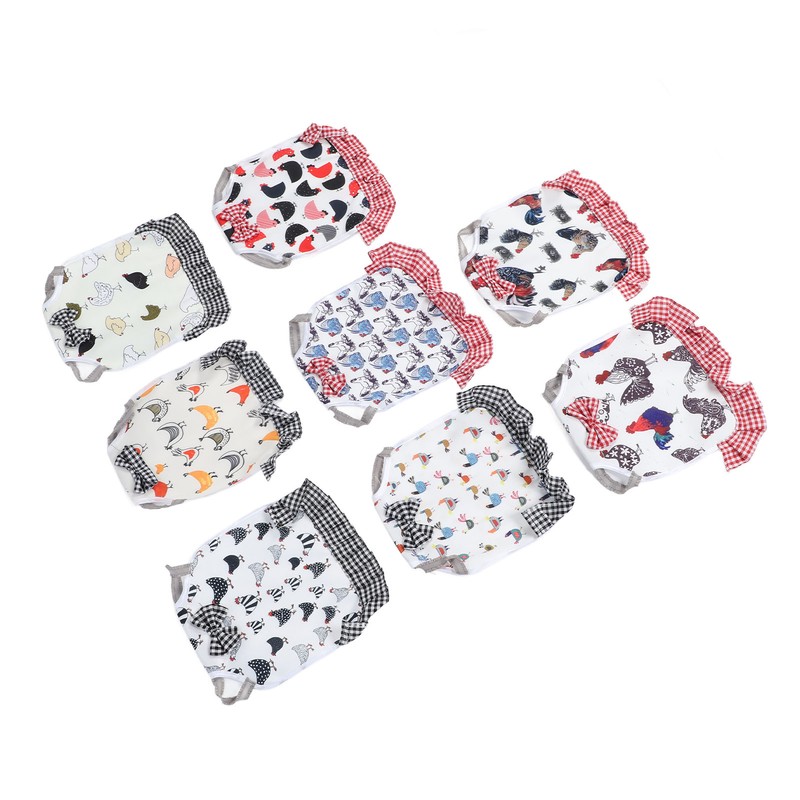 8 Pcs Chicken Saddle for Hens Wing Back Protector Elastic