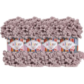 Alize Puffy feine Babydecke, kleine Schlaufen, 100 % Micropolyester, weiches Garn, 400 g, 268 – Taube