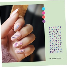 Baluue Unicorn Theme Nail Stickers for Kids 3 Sheets Easy to Apply Fingertip Nail Art Decals