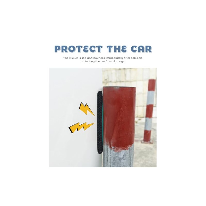 8 protectores de manija de puerta de coche, accesorios reflectantes