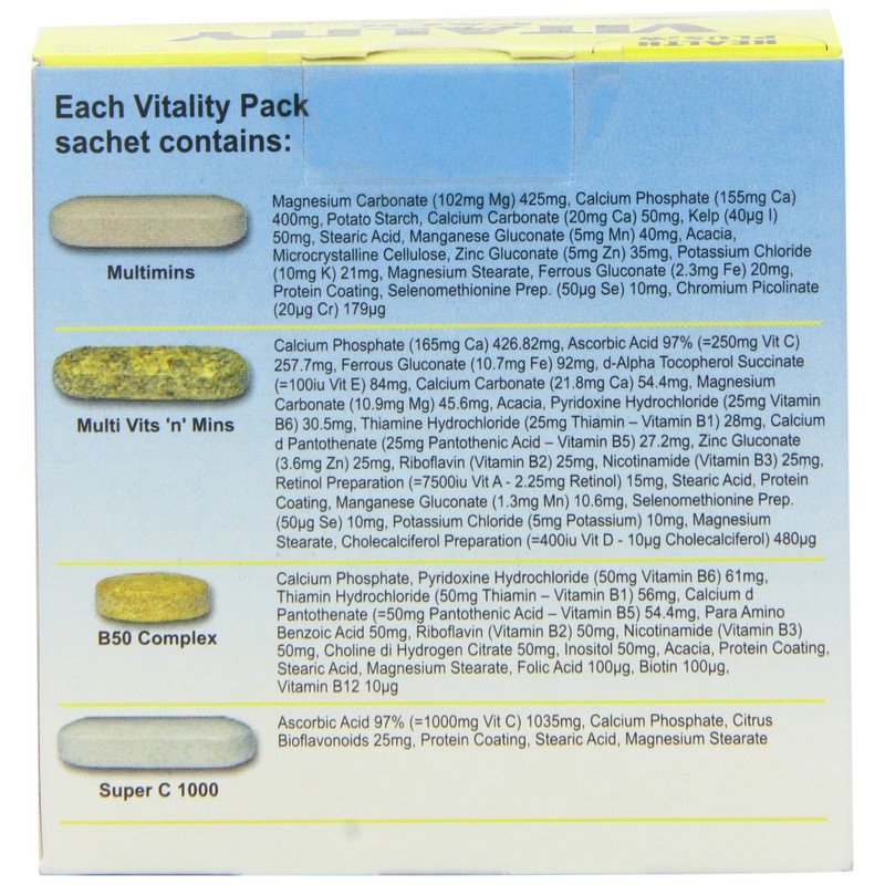 Health Plus Vitality Pack General Well-being and Vitality Multivitamin And