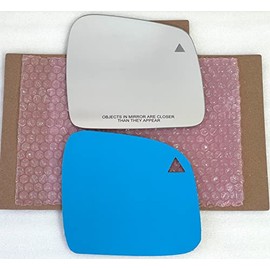 Blind Spot Mirror Glass with FULL SIZE ADHESIVE for 2011-21 Jeep Grand Cherokee 2011-22 Dodge Durango Passenger Side View Right RH