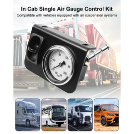 in Cab Single Air Gauge Control Kit for Air Suspension Kit, in-Cab Control Kit with Paddle Switch, 0-200PSI in-Cab Air Gauge Control Kit