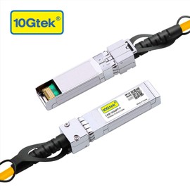 [Yellow] Coloured 10G SFP+ DAC Cable - Twinax SFP Cable for Cisco SFP-H10GB-CU2M, Ubiquiti UniFi, D-Link, Supermicro, Netgear, Mikrotik, Fortinet, 2 Metre (6.5ft)
