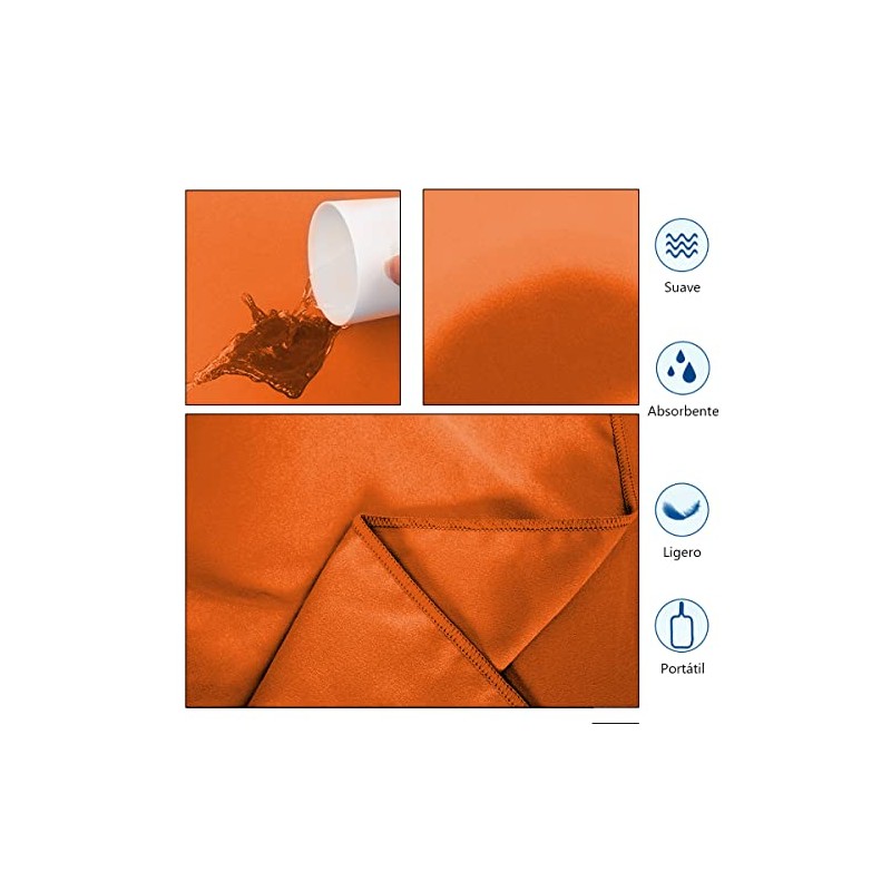 DQST Toalla Microfibra Secado Rápido 2 Pack, Toalla de Viaje