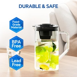 PT1-Lite Carafe, Replacement for T1 / T1 Lite / E1 Countertop Reverse Osmosis Water Filter -1200ML (Mineral Filter Not Included)