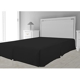 Intemporel Timeless Intermediate Storage Bed Spring Microfibre, Polyester, Black, 160 x 200 cm