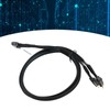 Yanmis MCIO 8I to 2 Ports SFF‑8654 4I Cable, High