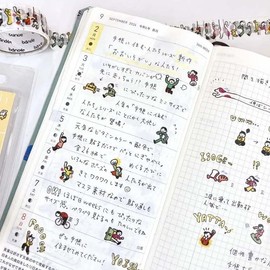 Bande 1-Sheet Peelable Masking Tape "People Living in a Notebook" Busy