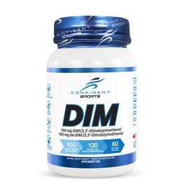 CONFIDENT SPORTS - DIM Supplement – 100mg Diindolylmethane per Capsule – 120 Vegan Capsules (60-Day Supply) - Vegan Friendly, Gluten-Free, Soy-Free – Hormonal & Estrogen Support – Antioxidant & Cellular Health Formula