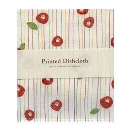 蚊帳の夢 絵便り ふきん 椿 N0173