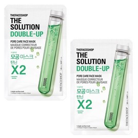 The Face Shop [Double Set] The Solution Double Up Pore Mask Sheet / [더블구성] 더 솔루션 더블업 모공마스크시트