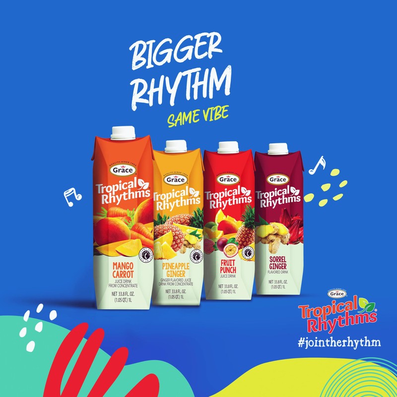 Grace Tropical Rhythms Mango Carrot Juice 1 Liter (33.8oz) (Mango